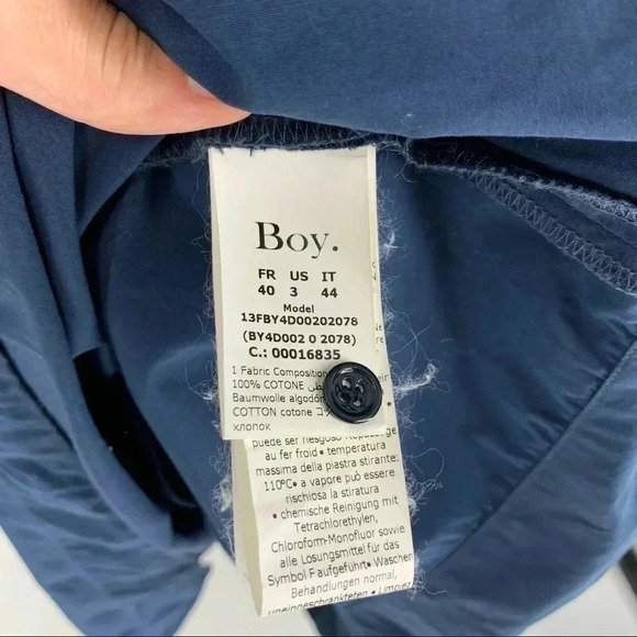 Band of Outsiders Navy Shirt Dress - Picture 5 of 9